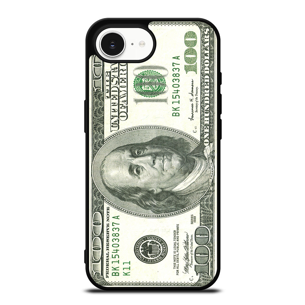 100 DOLLAR CASE iPhone 16e case black TPU silicone rubber protective cover by Casedear