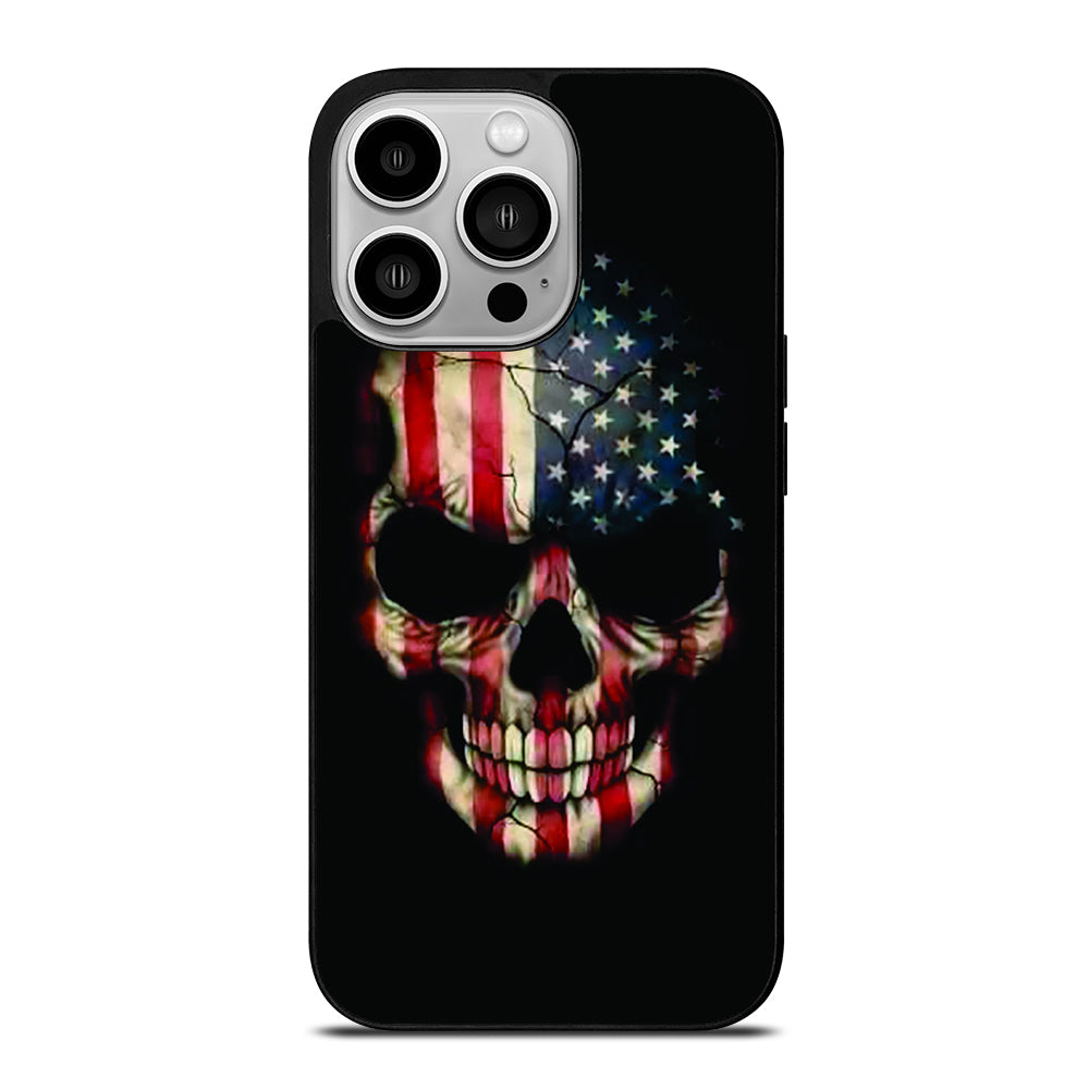 AMERICAN FLAG SKUL iPhone 14 Pro Case
