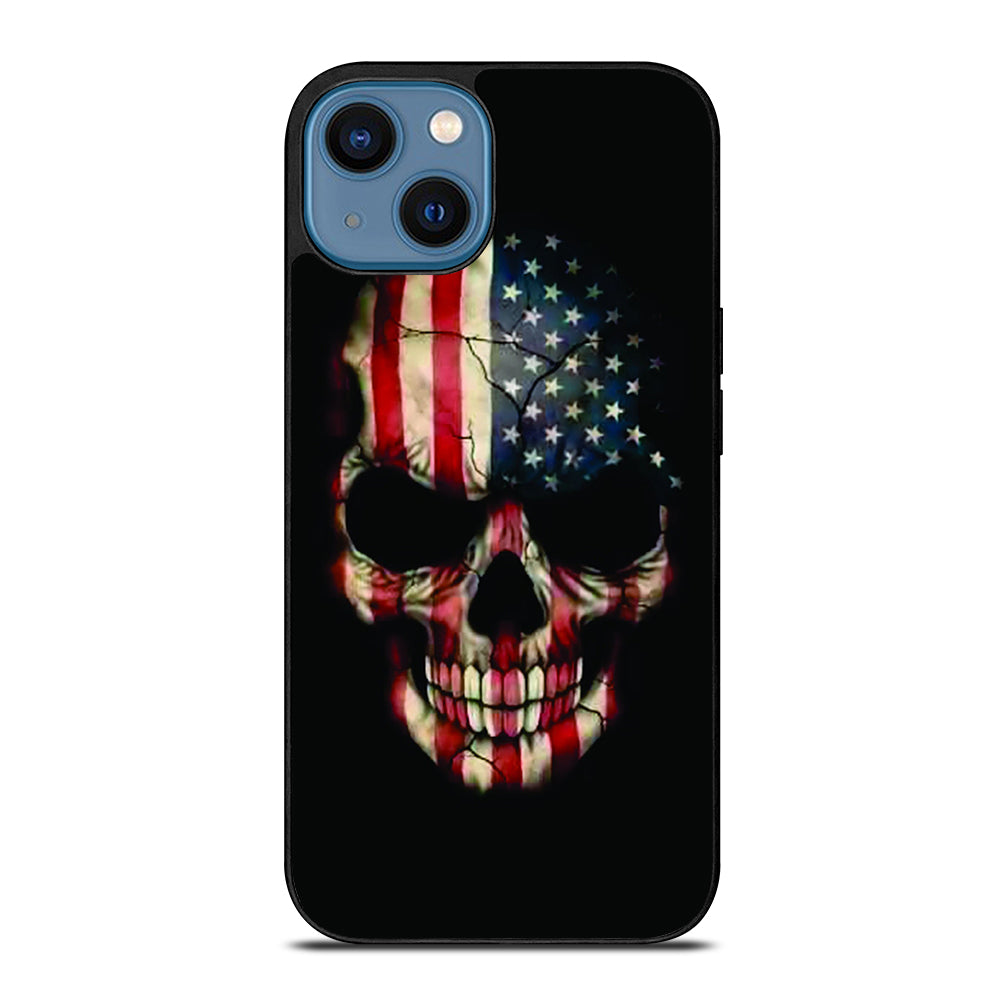 AMERICAN FLAG SKUL iPhone 14 Case