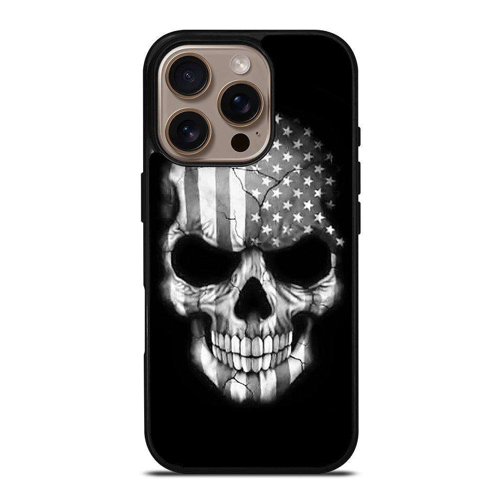 AMERICAN FLAG PUNISHER SKUL iPhone 16 Pro Case