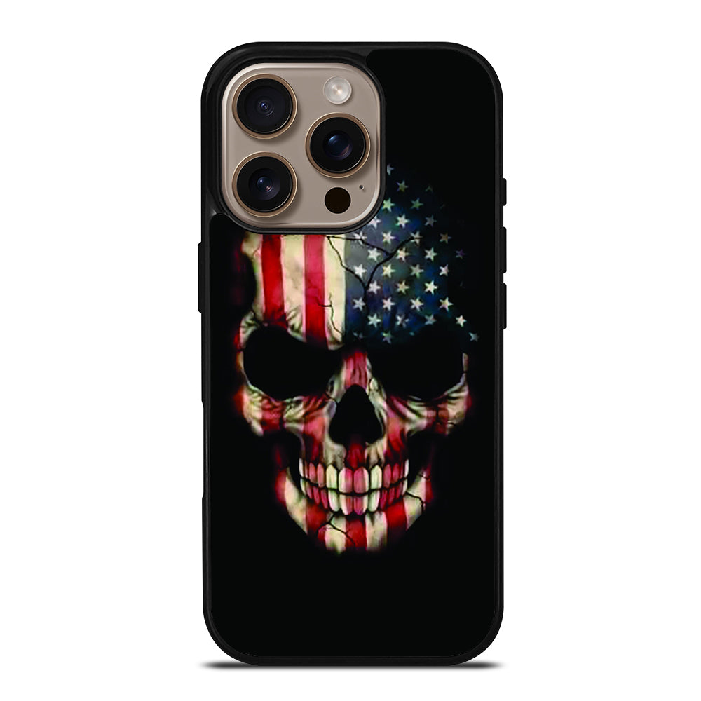 AMERICAN FLAG SKUL iPhone 16 Pro Case