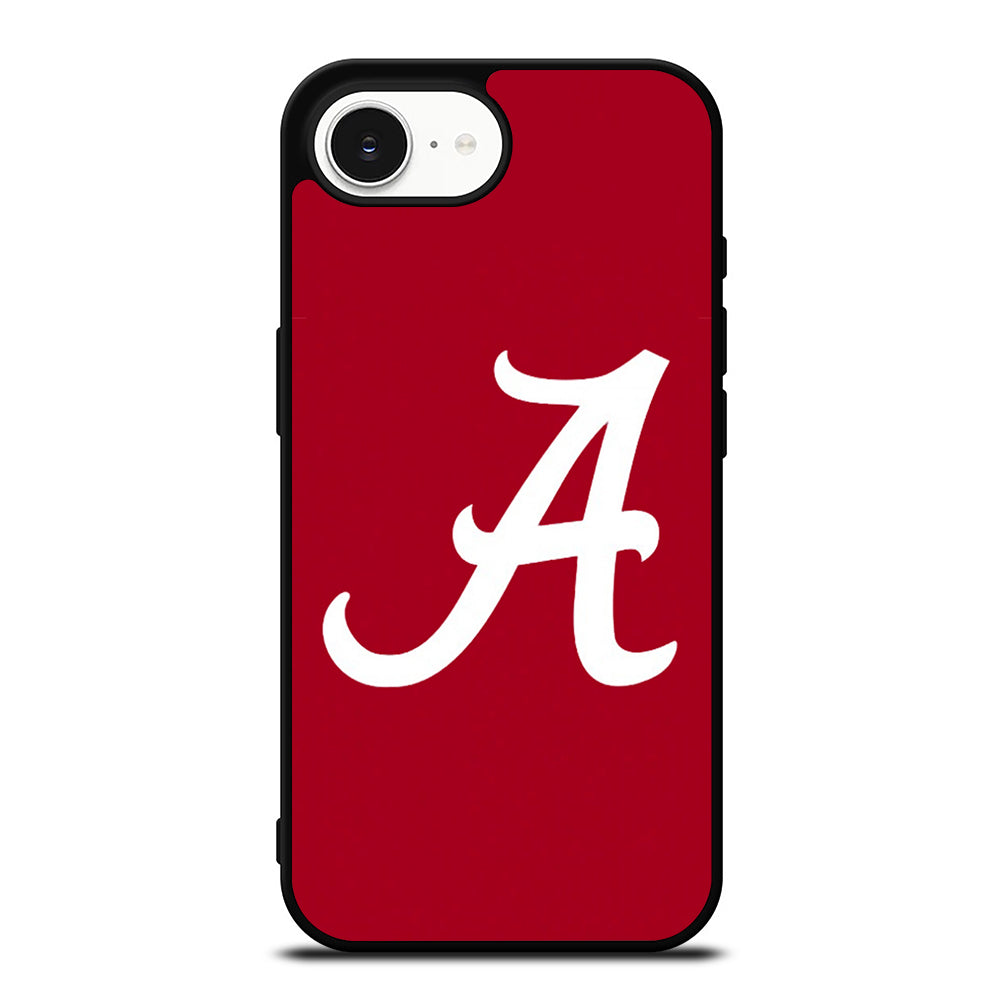 A FOR ALABAMA CRIMSON TIDE iPhone 16e case black TPU silicone rubber protective cover by Casedear