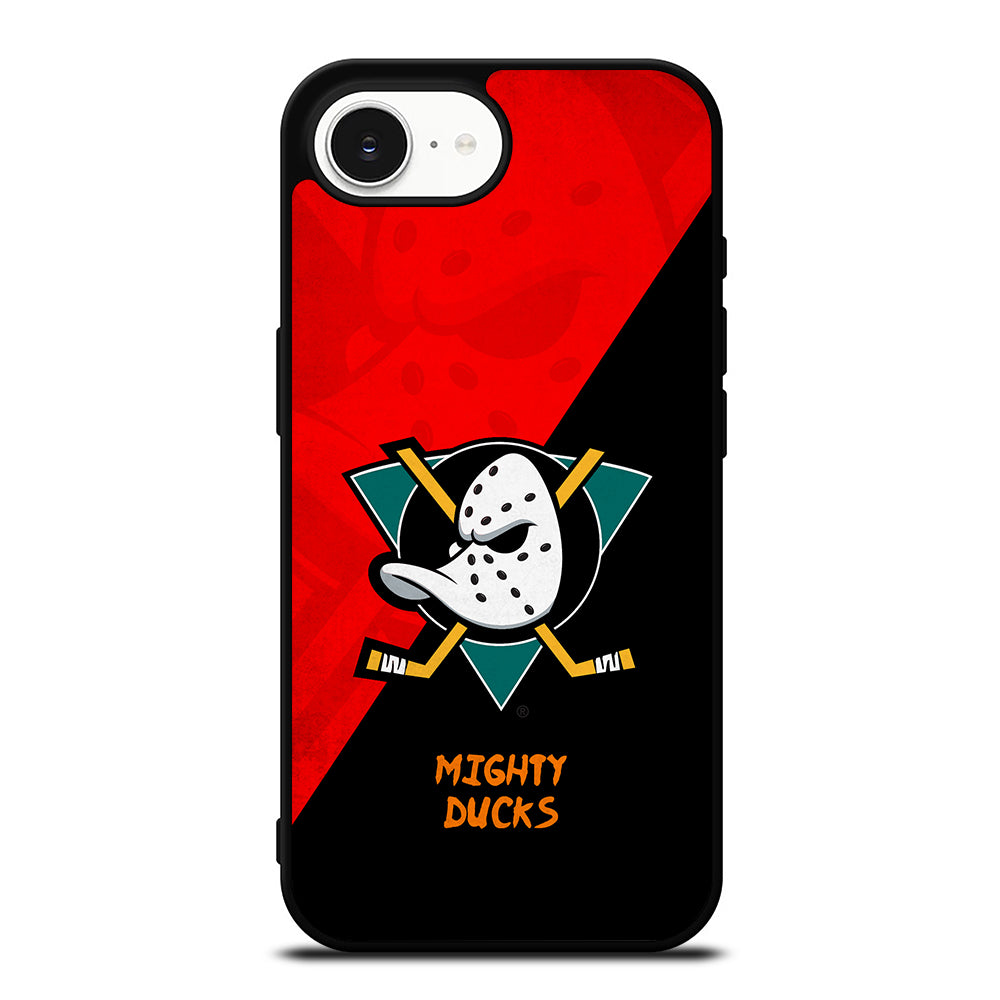 Anaheim Ducks Ice Hockey Team iPhone 16e case black TPU silicone rubber protective cover by Casedear