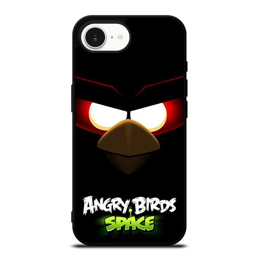Angry Birds Space iPhone 16e case black TPU silicone rubber protective cover by Casedear