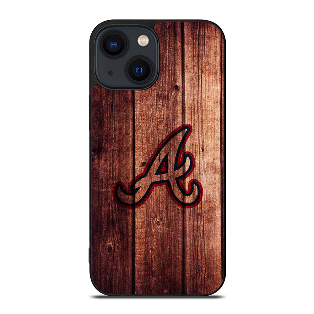 Atlanta Braves Wood Logo iPhone 14 Plus Case