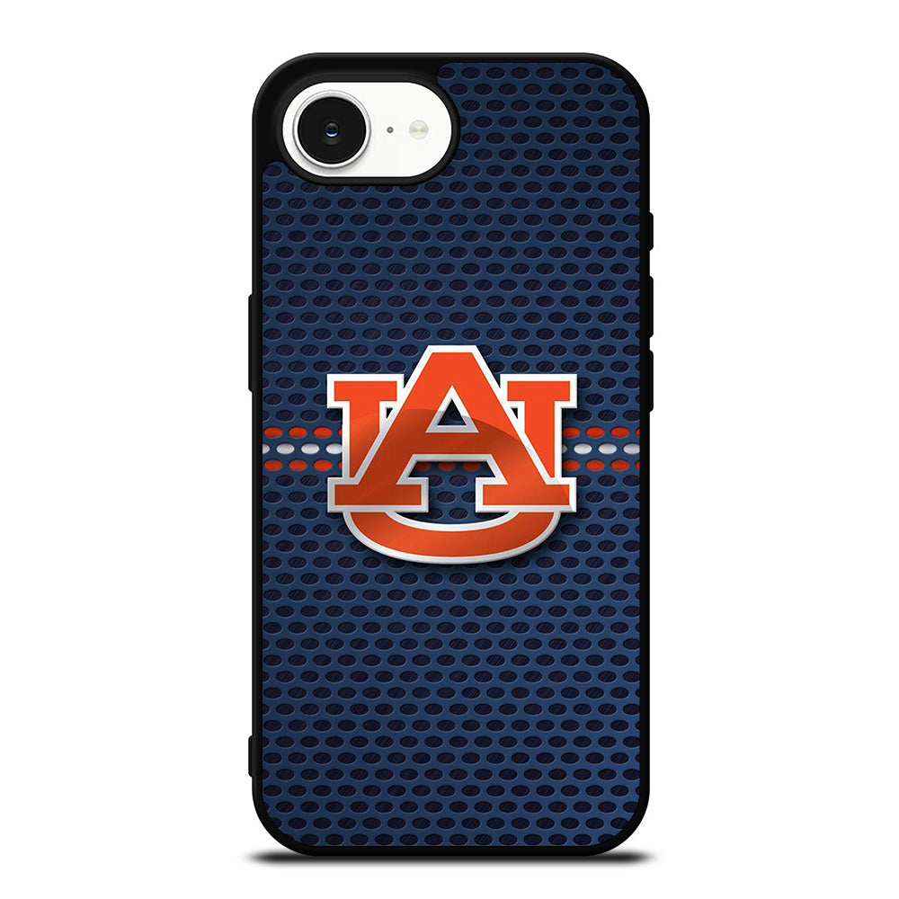 Auburn Tigers Logo iPhone 16e case black TPU silicone rubber protective cover by Casedear