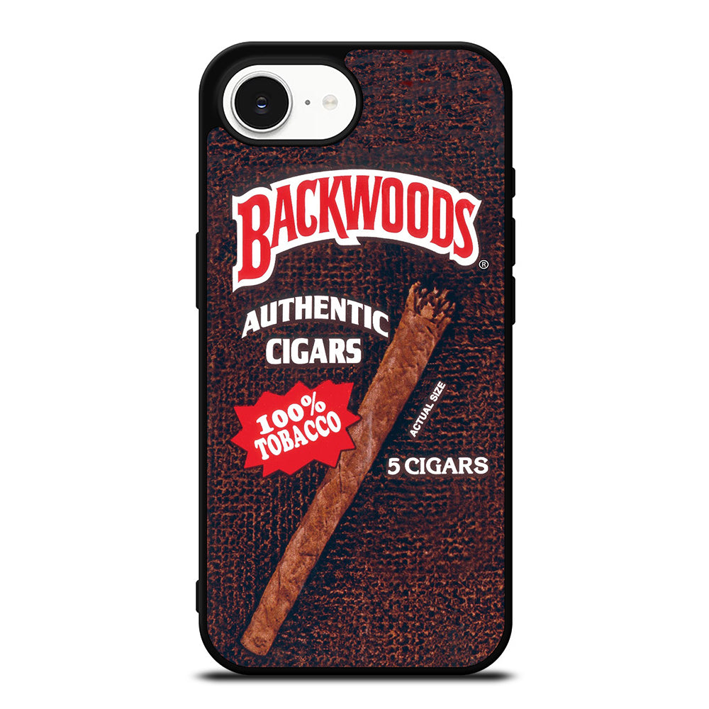 BACKWOODS 5 CIGARS iPhone 16e case black TPU silicone rubber protective cover by Casedear