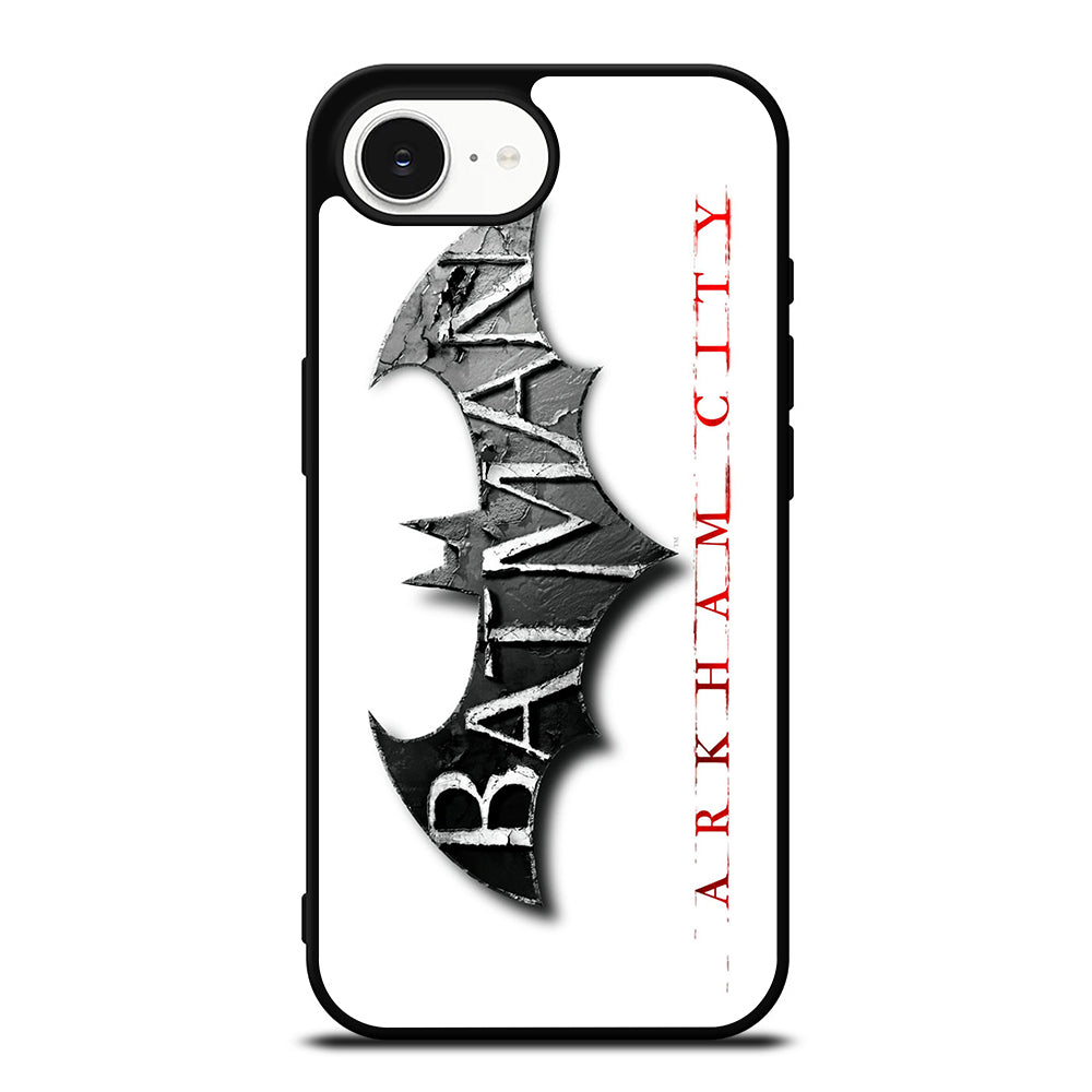BATMAN ARKHAM CITY iPhone 16e case black TPU silicone rubber protective cover by Casedear