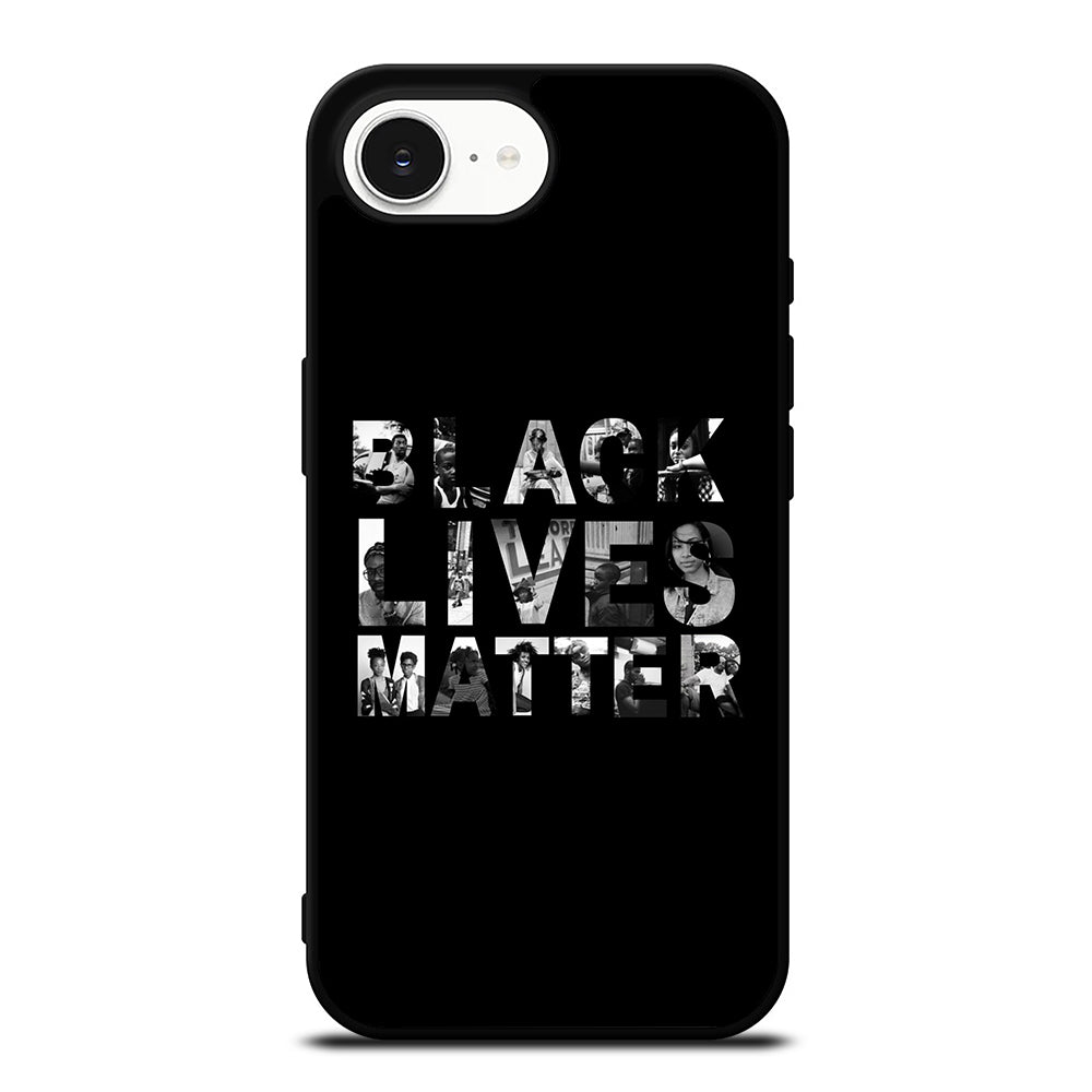 BLACK LIVES MATTER iPhone 16e case black TPU silicone rubber protective cover by Casedear