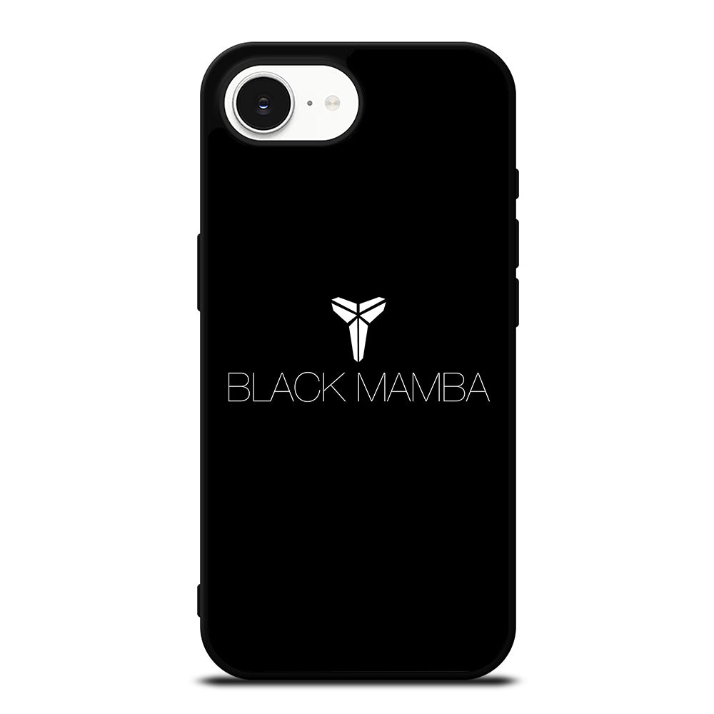 BLACK MAMBA BLACK iPhone 16e case black TPU silicone rubber protective cover by Casedear