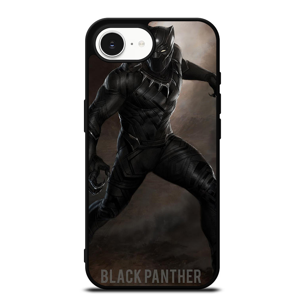BLACK PANTHER HERO iPhone 16e case black TPU silicone rubber protective cover by Casedear