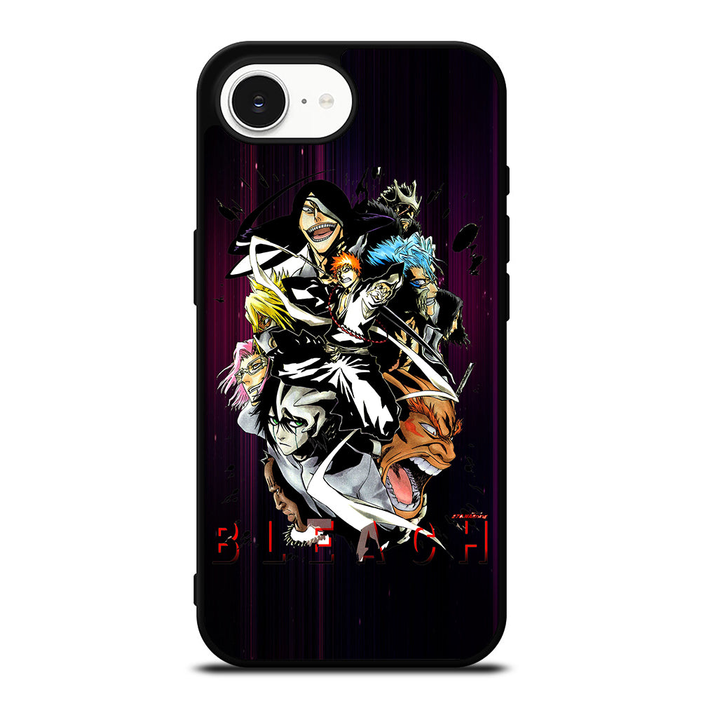 BLEACH iPhone 16e case black TPU silicone rubber protective cover by Casedear