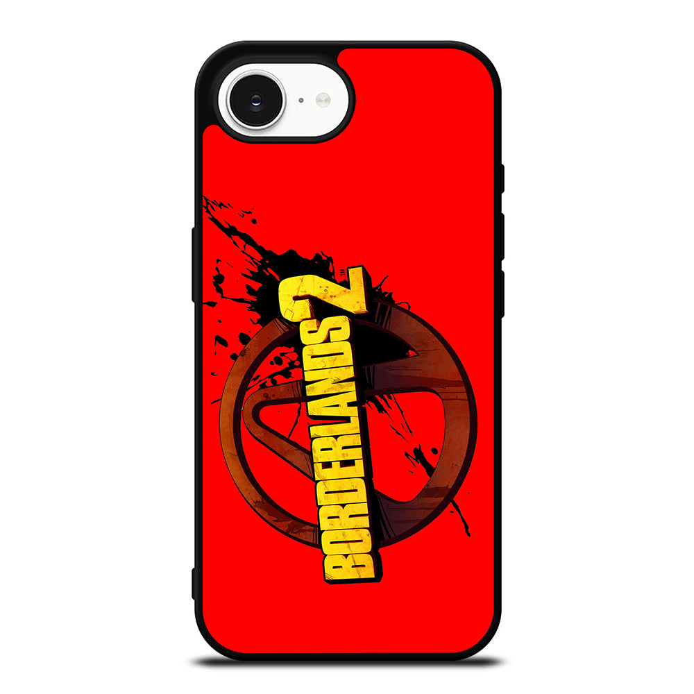 BORDERLANDS IN RED iPhone 16e case black TPU silicone rubber protective cover by Casedear