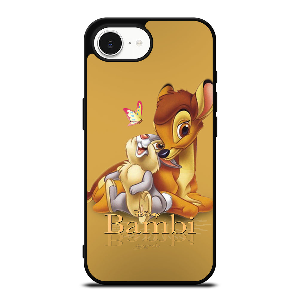 BUMBI DISNEY CUTE iPhone 16e case black TPU silicone rubber protective cover by Casedear