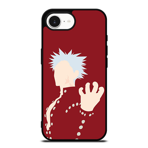 Ban Seven Deadly Sins Vector iPhone 16e case black TPU silicone rubber protective cover by Casedear