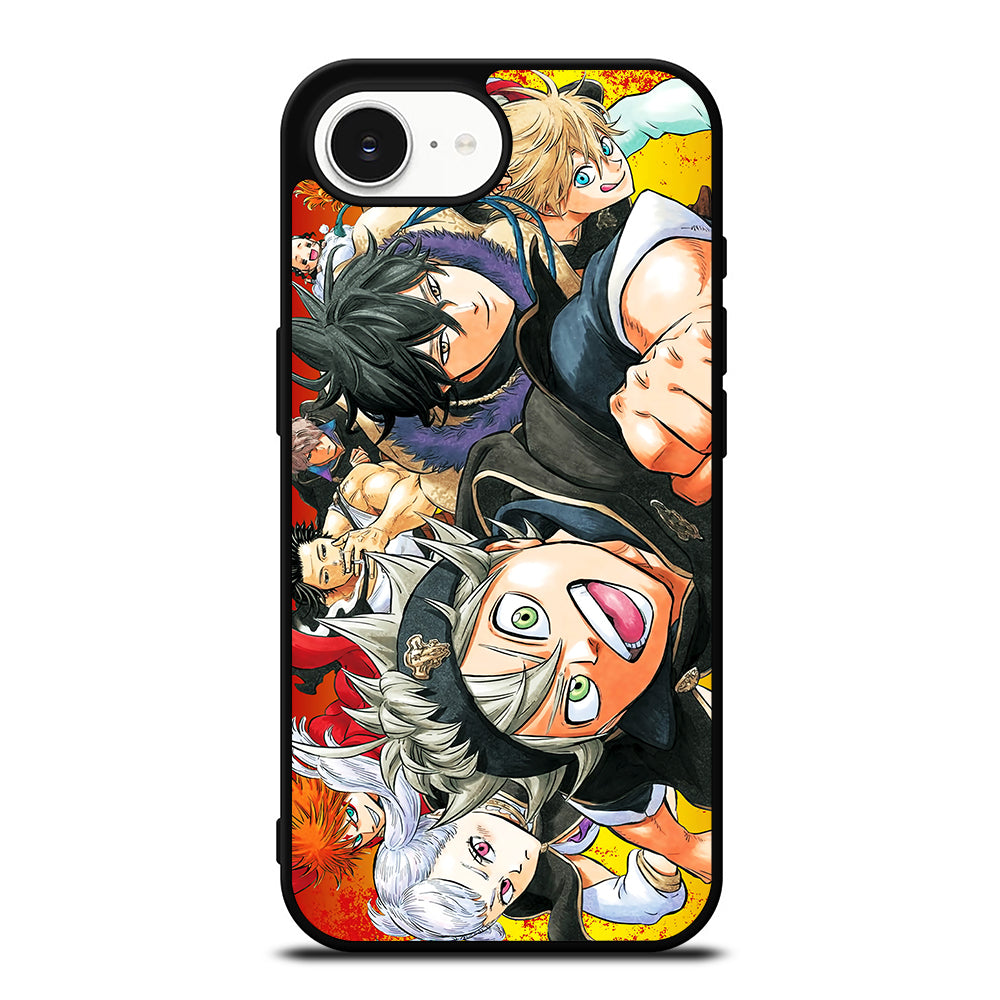 Black Clover Anime Landscape iPhone 16e case black TPU silicone rubber protective cover by Casedear