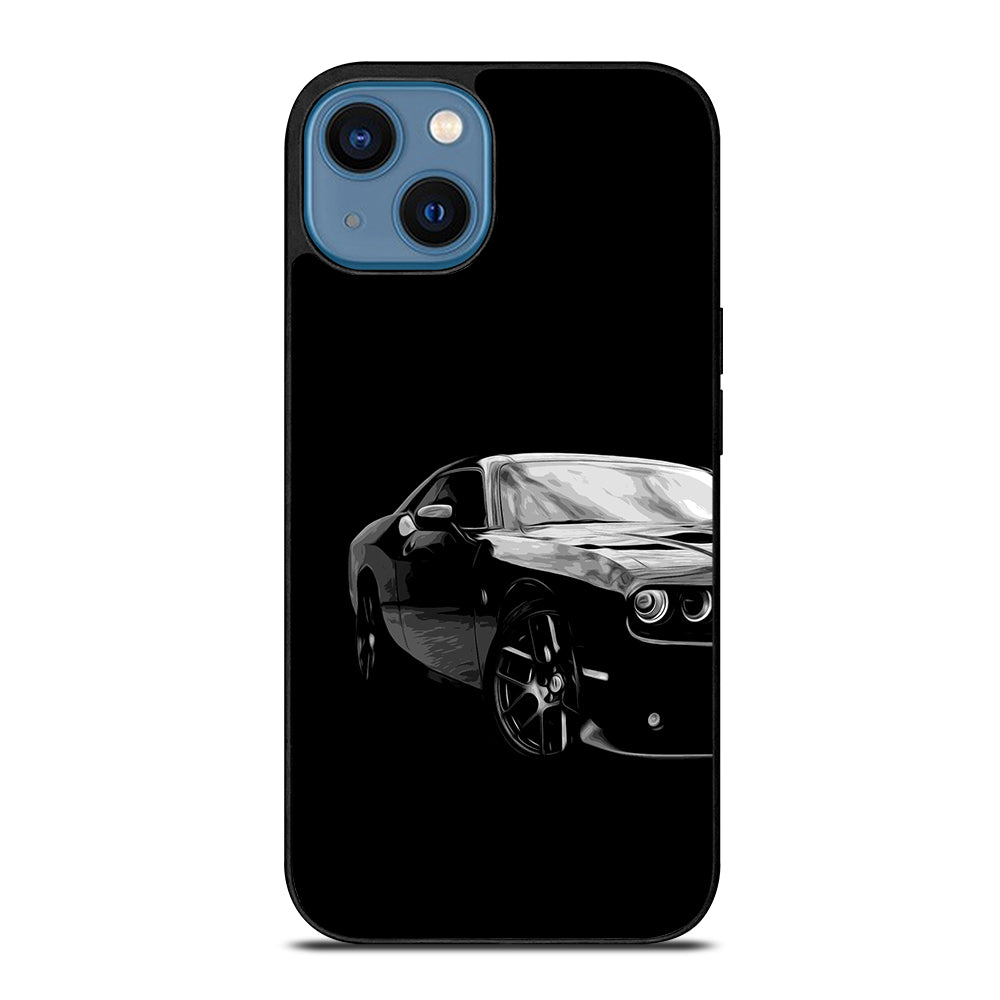 Black Dodge Challenger Posterizeoil iPhone 14 Case