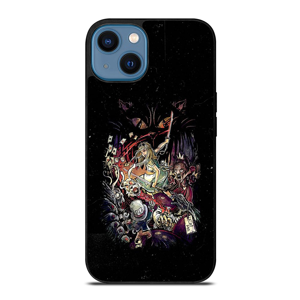 Black Zombie Alice In Wonderland iPhone 14 Case