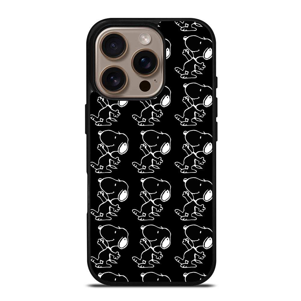 Black Snoopy Dog iPhone 16 Pro Case