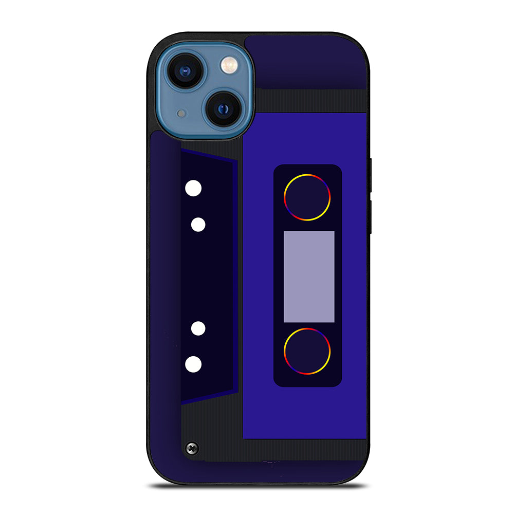 Blue Retro Cassette Tape iPhone 14 Case
