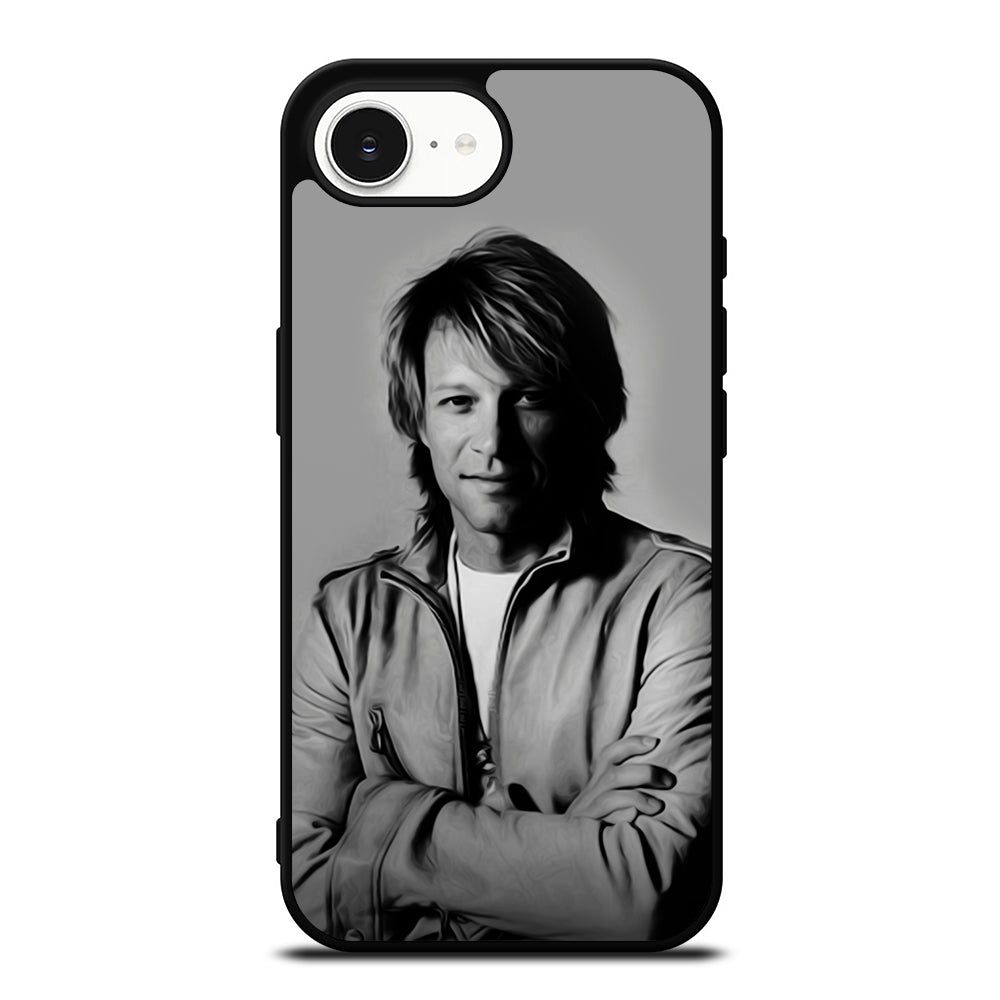 Bon Jovi Jon iPhone 16e case black TPU silicone rubber protective cover by Casedear