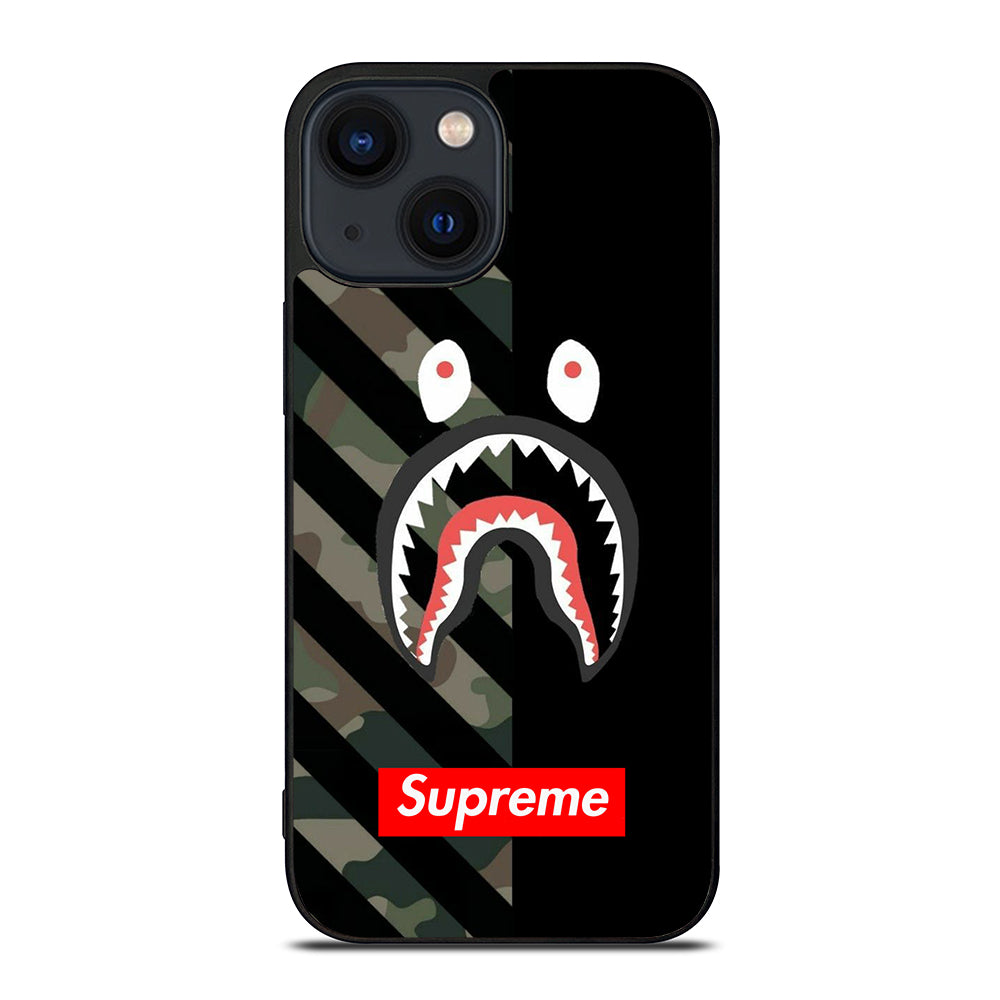 CAMO BAPE SHARK SUPR iPhone 14 Plus Case