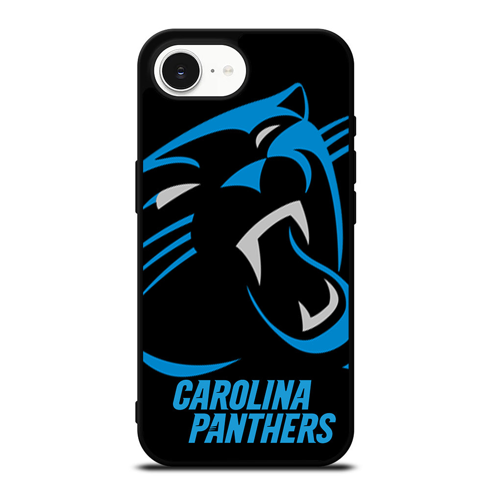 CAROLINA PANTHERS iPhone 16e case black TPU silicone rubber protective cover by Casedear