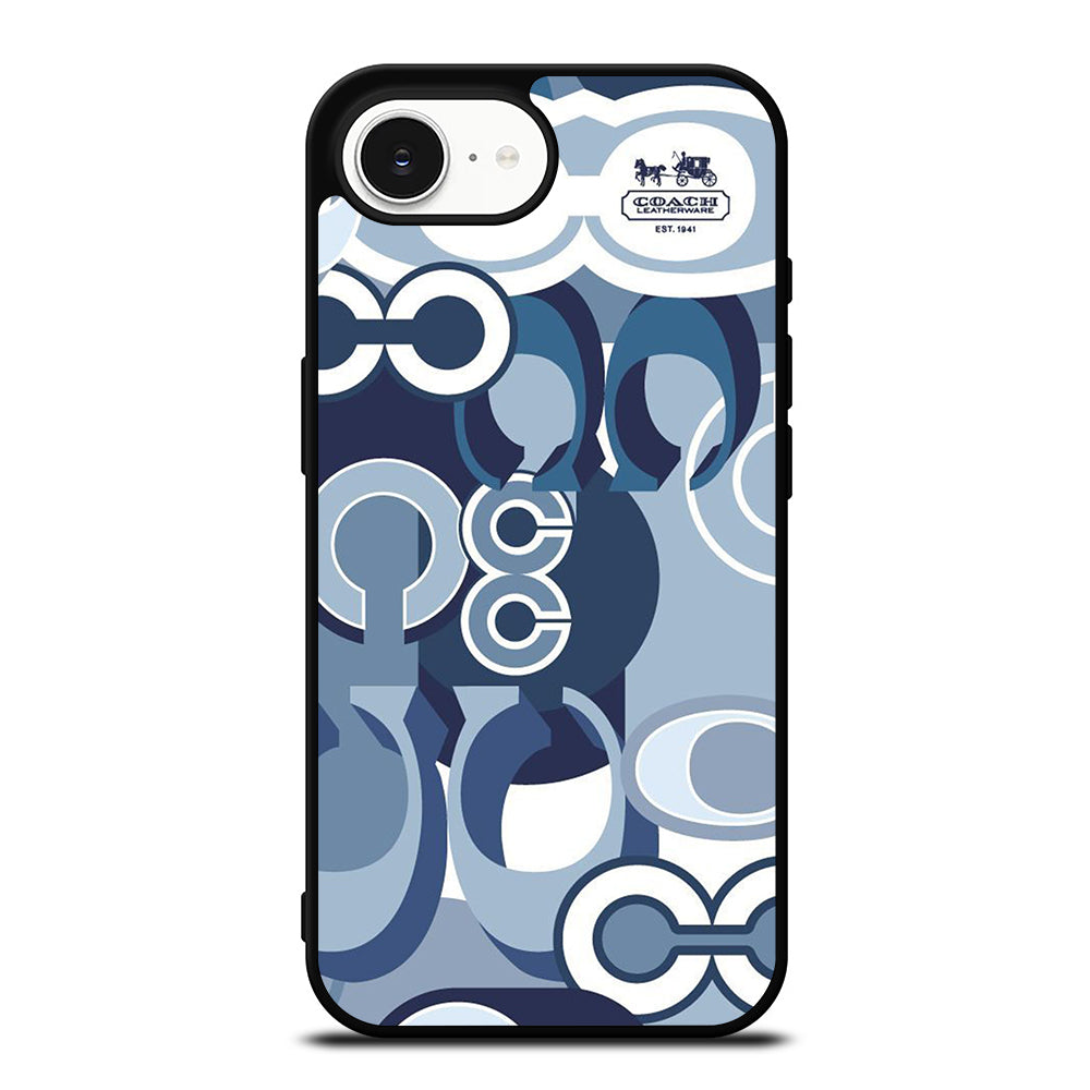 COACH LEATHERWARE iPhone 16e case black TPU silicone rubber protective cover by Casedear