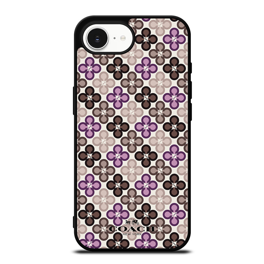 COACH NEW YORK DESIGN iPhone 16e case black TPU silicone rubber protective cover by Casedear