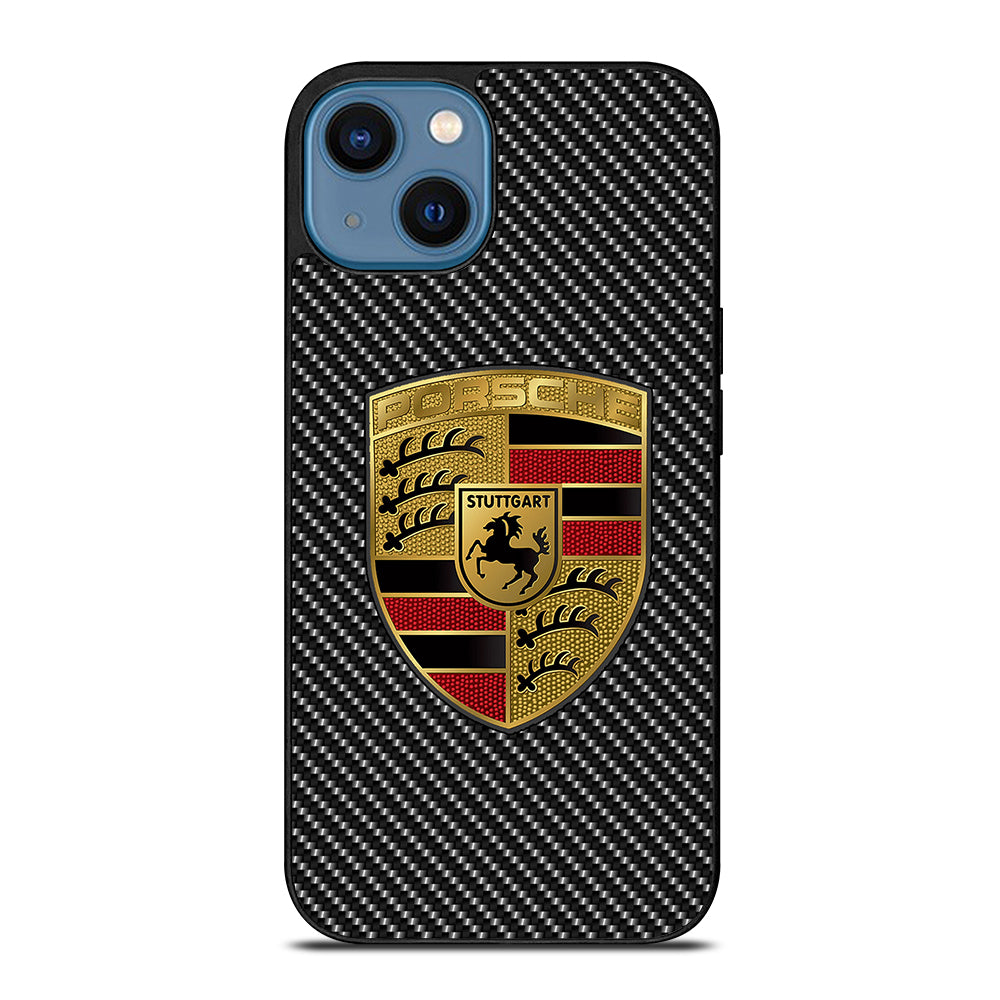 Carbon Porsche Logo iPhone 14 Case