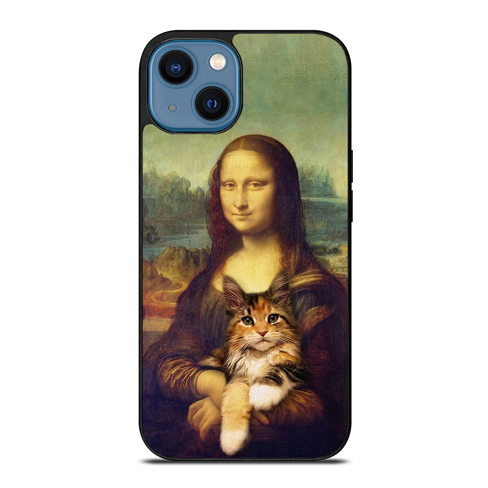 Cat And Monalisa iPhone 14 Case