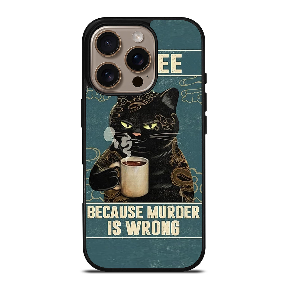 Cat n Coffee iPhone 16 Pro Case