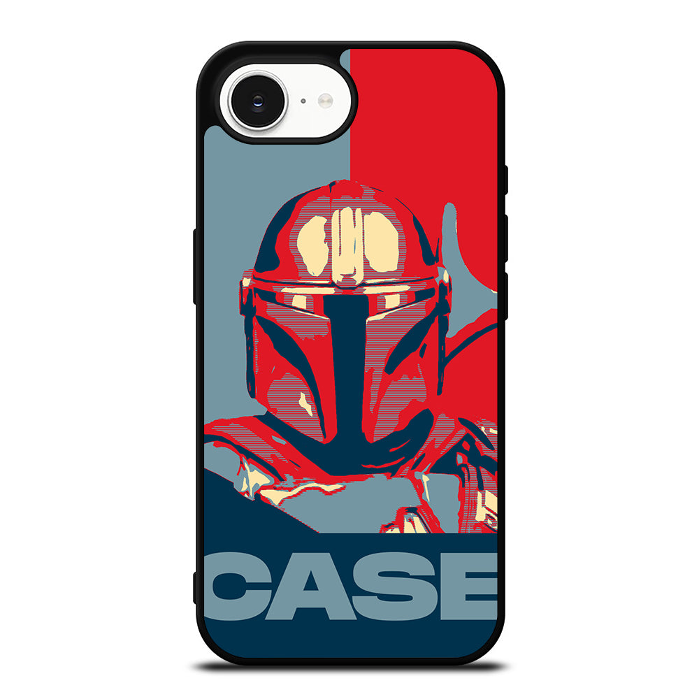 Cool Star Wars Bounty Hunter Boba Fett iPhone 16e case black TPU silicone rubber protective cover by Casedear