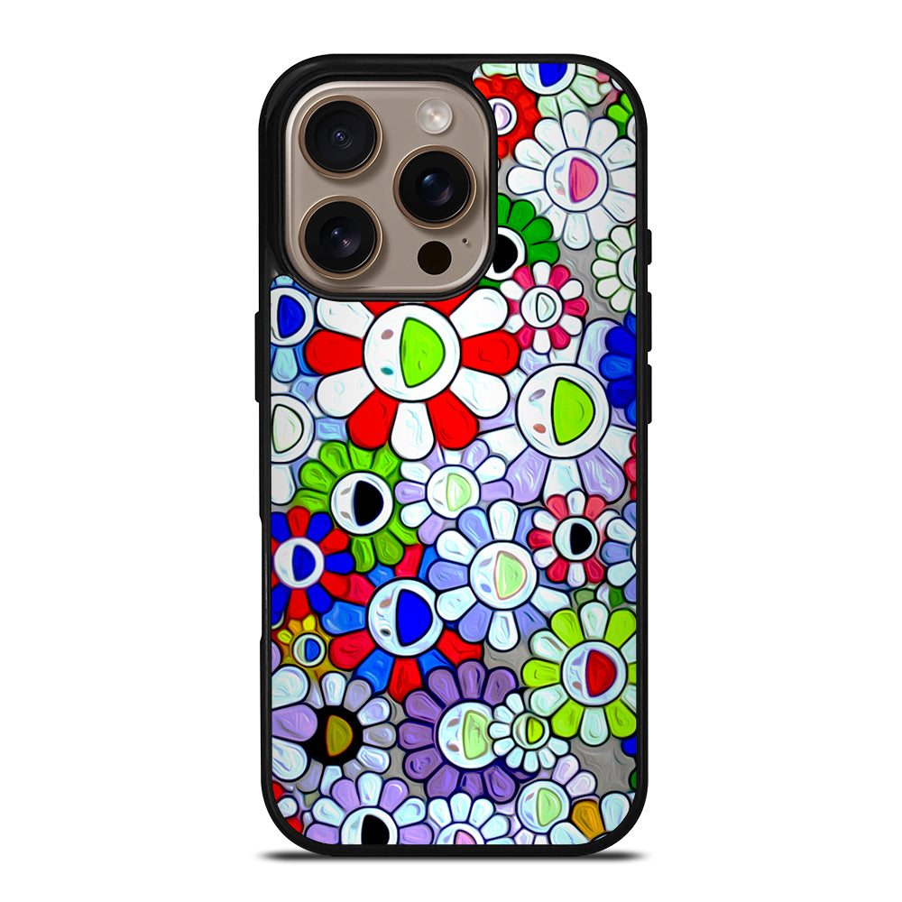 Cool Takashi Murakami Flowers iPhone 16 Pro Case