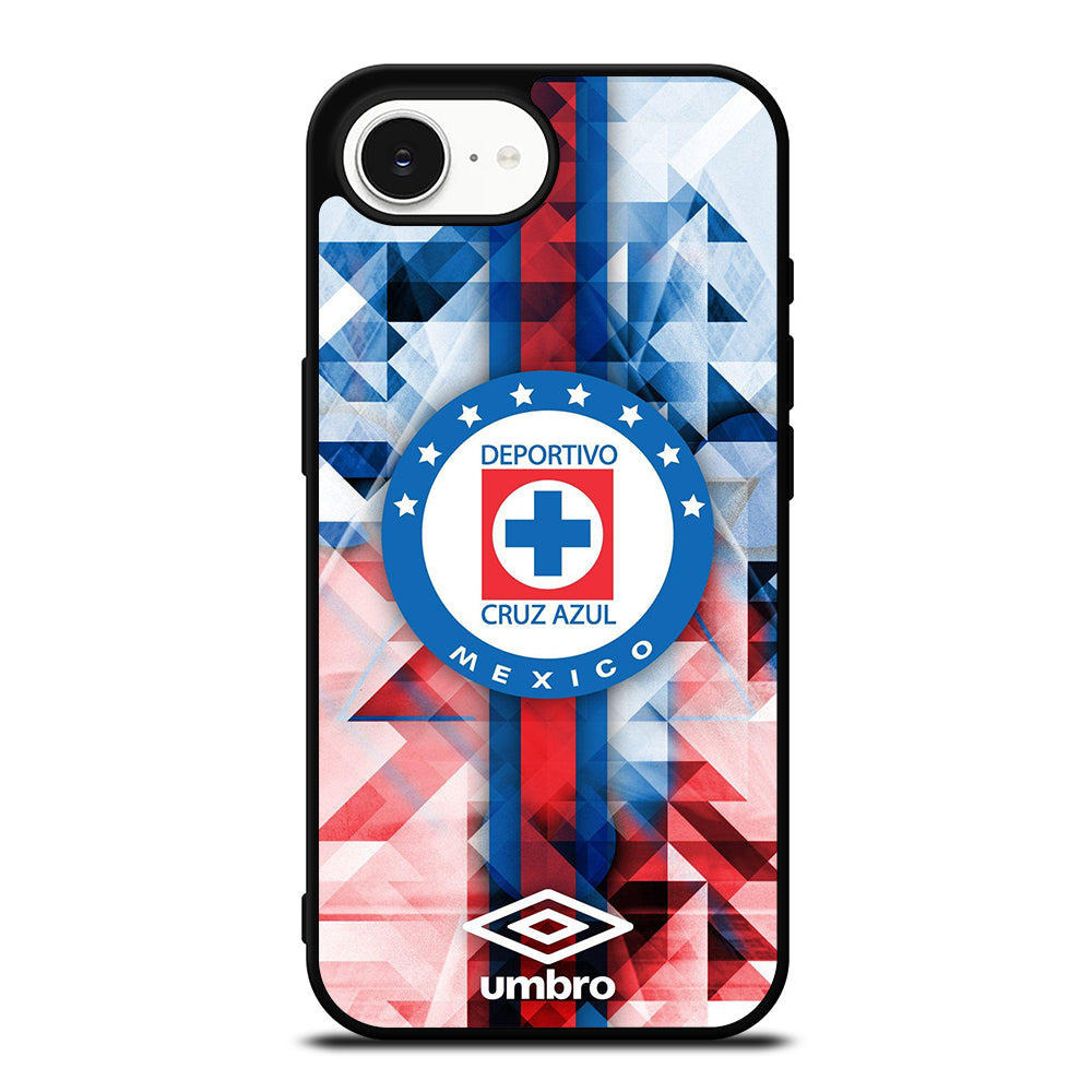 Cruz Azul Football Club Umbro iPhone 16e case black TPU silicone rubber protective cover by Casedear
