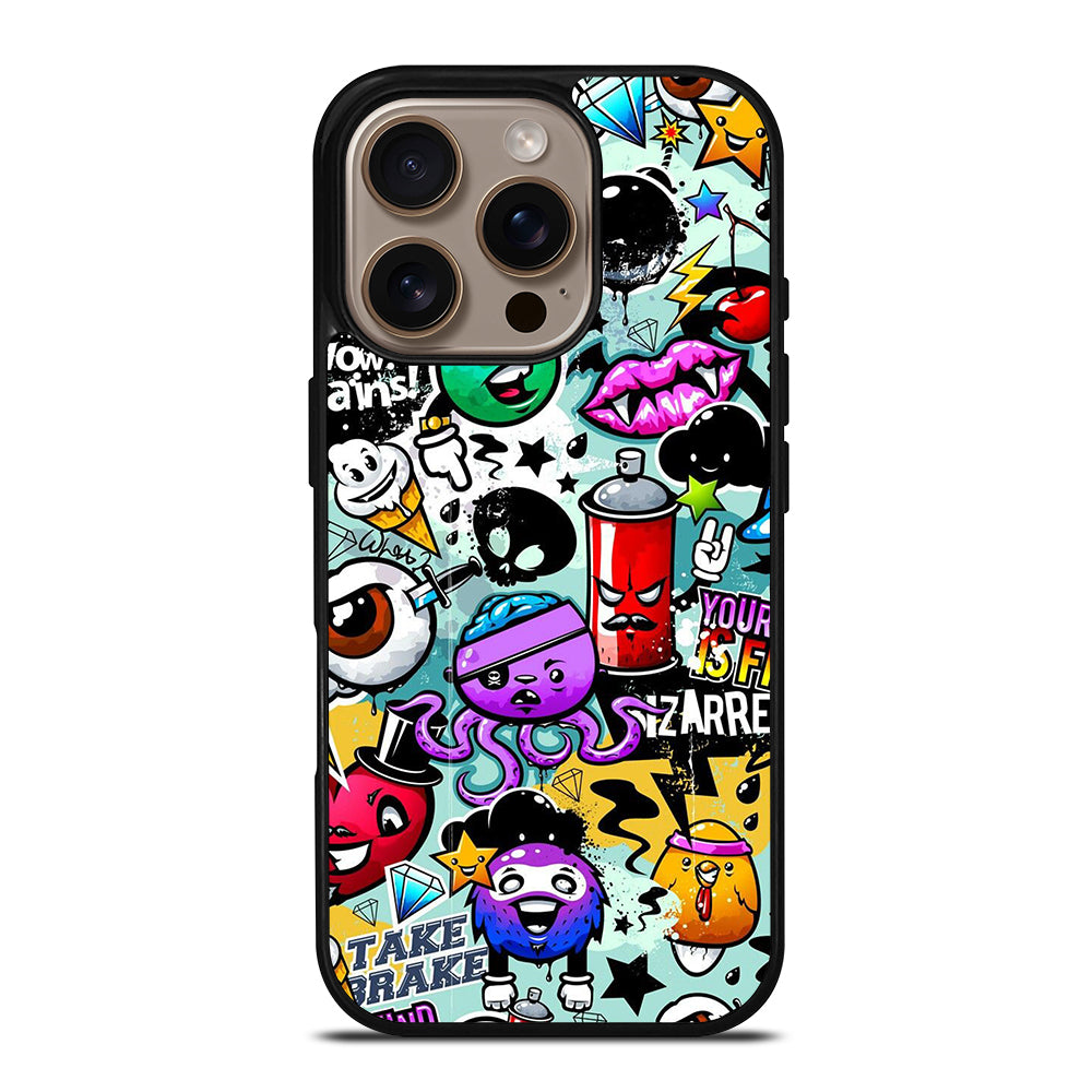 Cute Graffiti Image iPhone 16 Pro Case