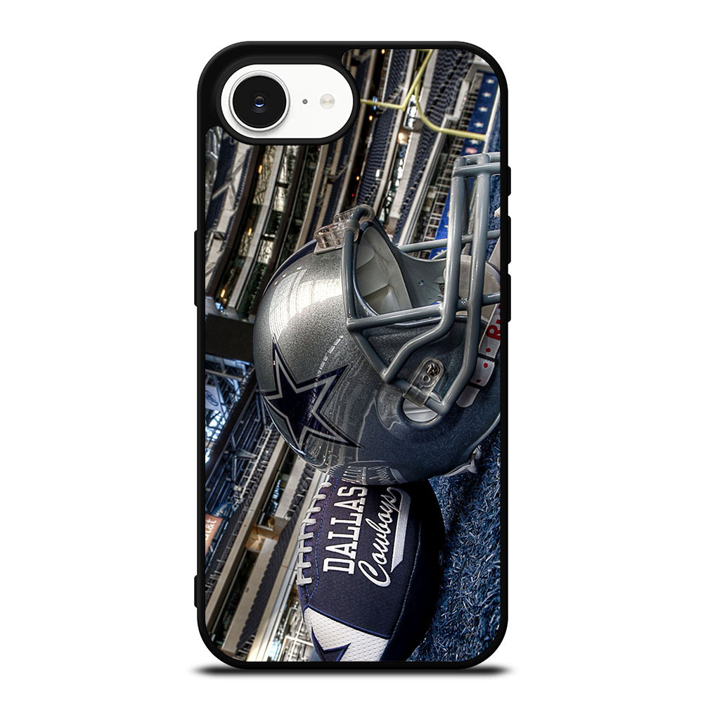DALLAS COWBOYS HELMET iPhone 16e case black TPU silicone rubber protective cover by Casedear