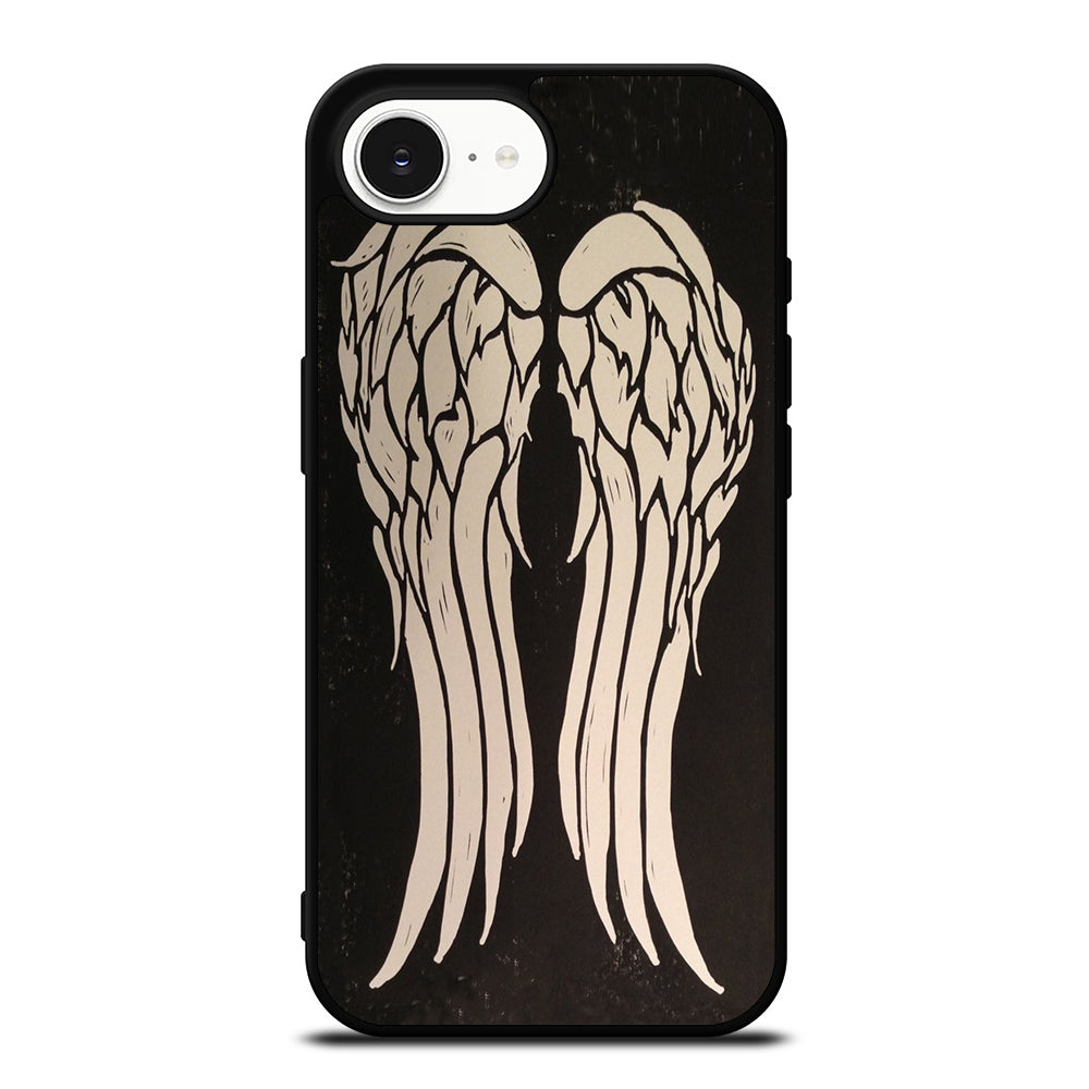 DARYL DIXON WINGS iPhone 16e case black TPU silicone rubber protective cover by Casedear