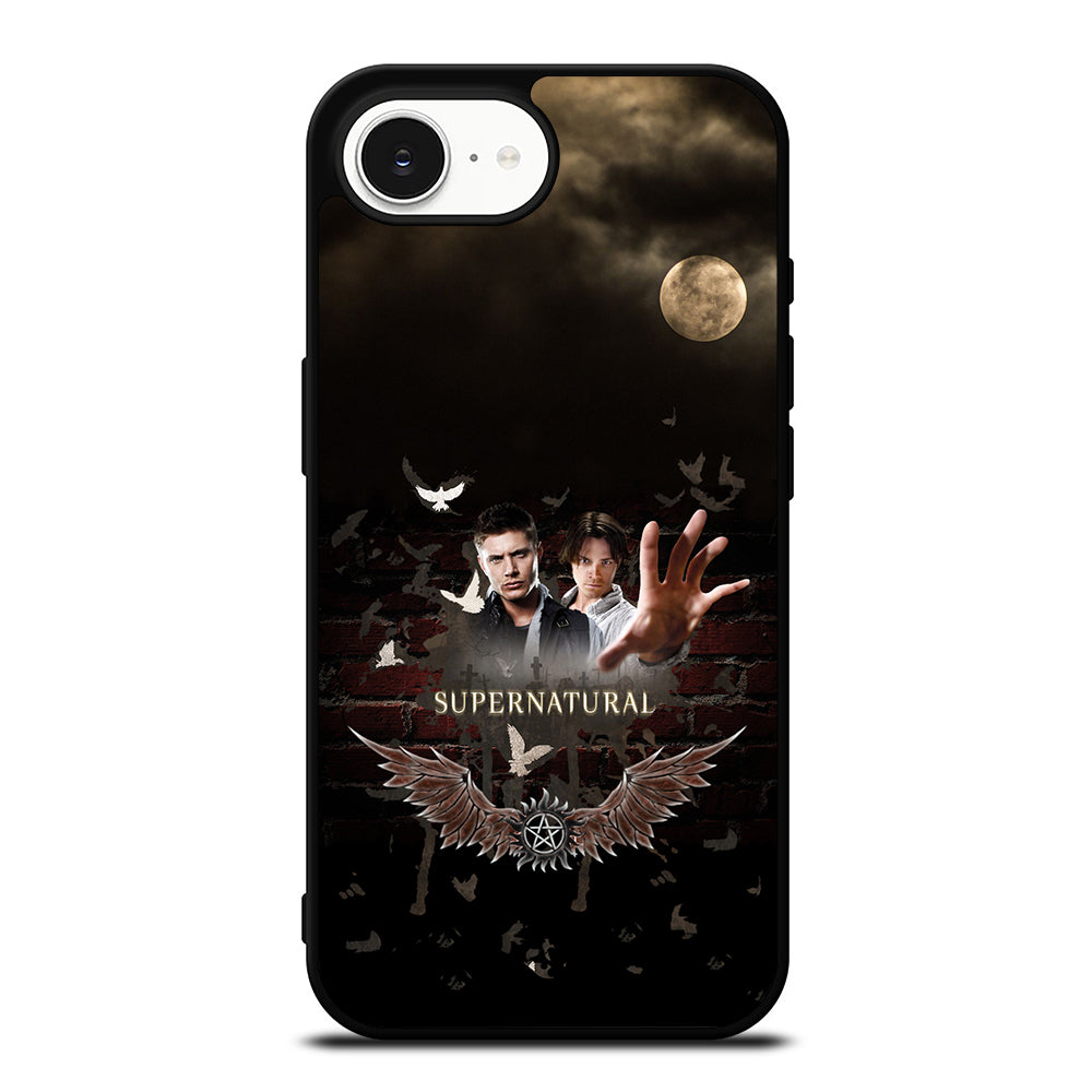 DEAN WINCHESTER D SUPERNATURAL iPhone 16e case black TPU silicone rubber protective cover by Casedear