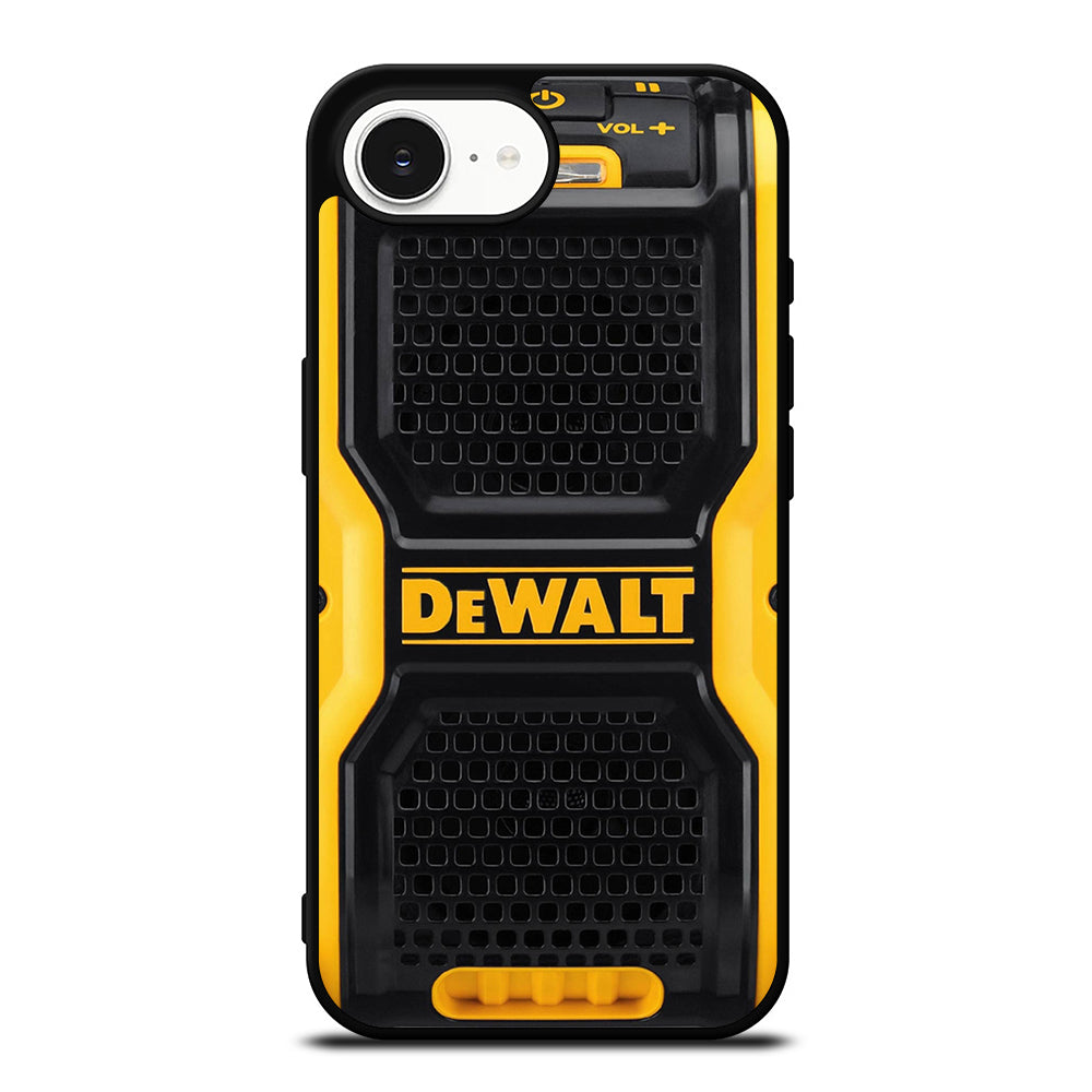 DEWALT RADIO iPhone 16e case black TPU silicone rubber protective cover by Casedear