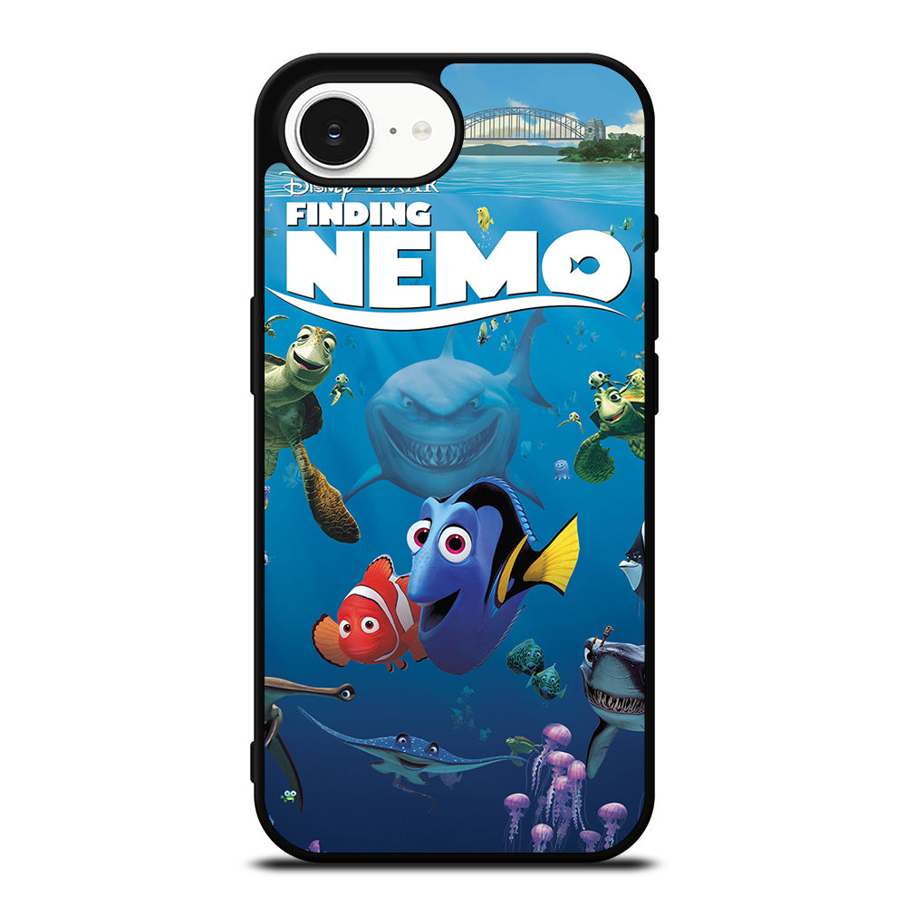 DISNEY FINDING NEMO iPhone 16e case black TPU silicone rubber protective cover by Casedear