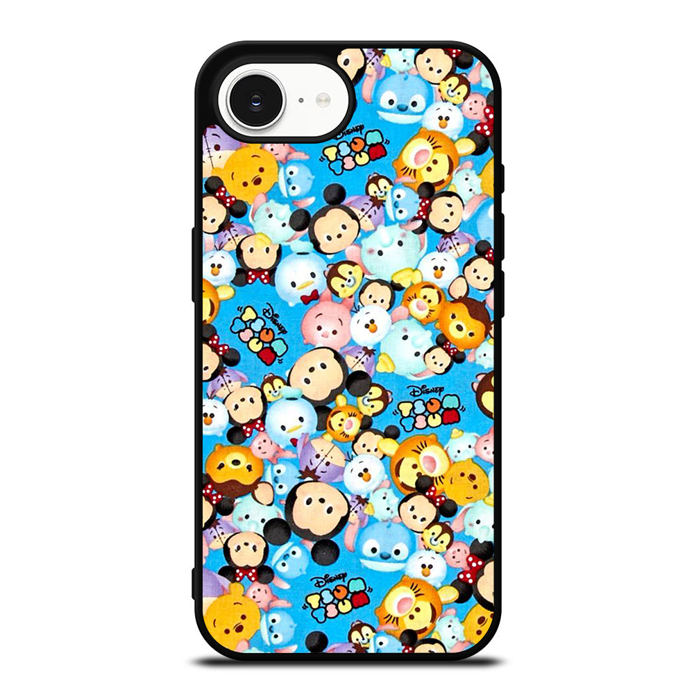 DISNEY TSUM TSUM1 iPhone 16e case black TPU silicone rubber protective cover by Casedear