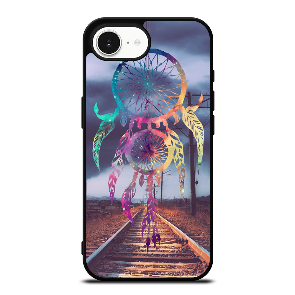 DREAMCATCHER CLOUDY iPhone 16e case black TPU silicone rubber protective cover by Casedear