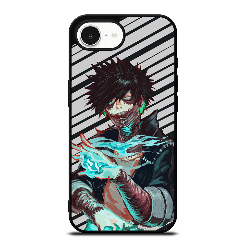 Dabi My Hero Academia Villian Action iPhone 16e case black TPU silicone rubber protective cover by Casedear