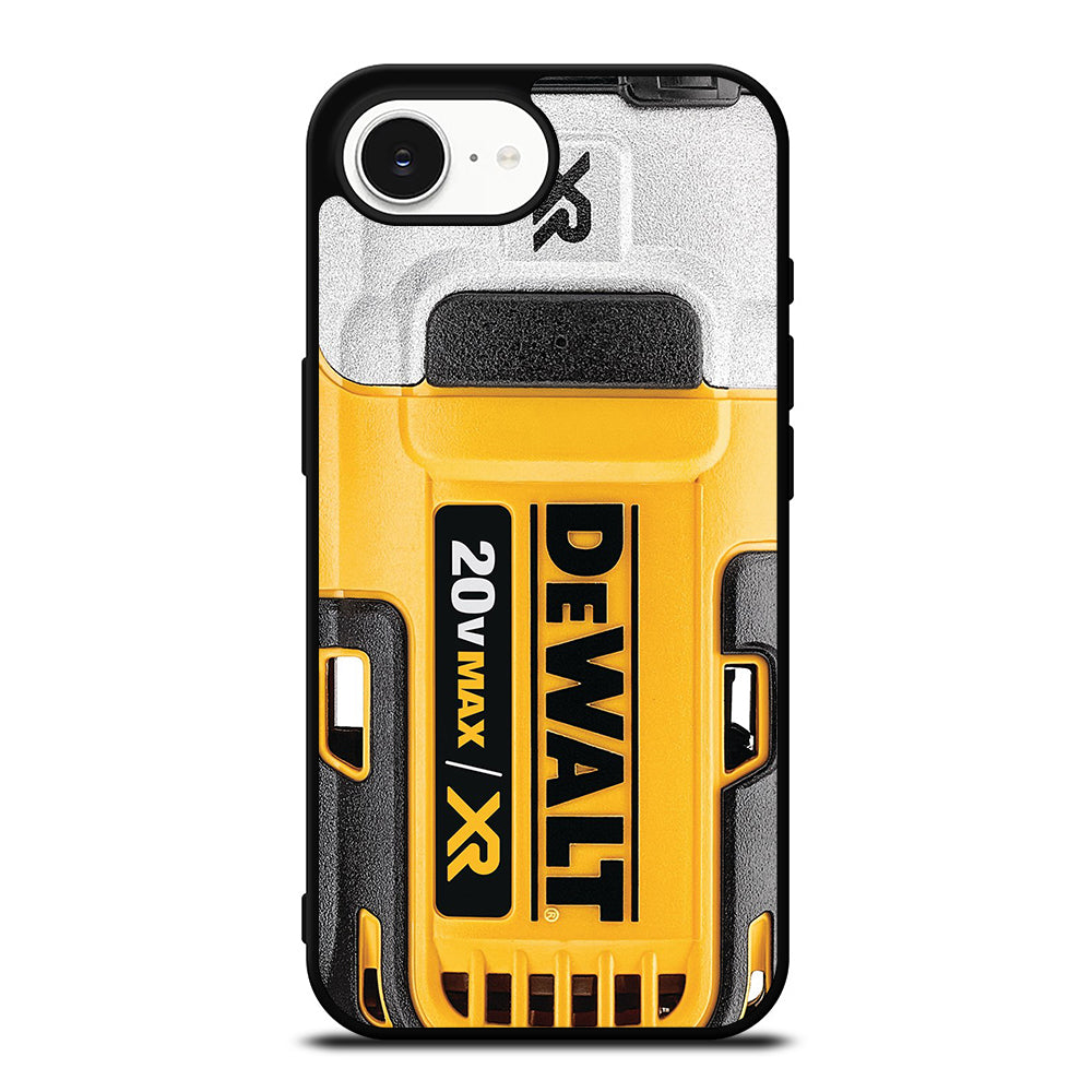 Dewalt XR Wallpaper iPhone 16e case black TPU silicone rubber protective cover by Casedear