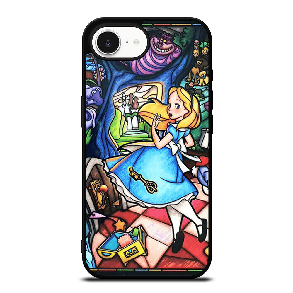 Disney Alice Story iPhone 16e case black TPU silicone rubber protective cover by Casedear