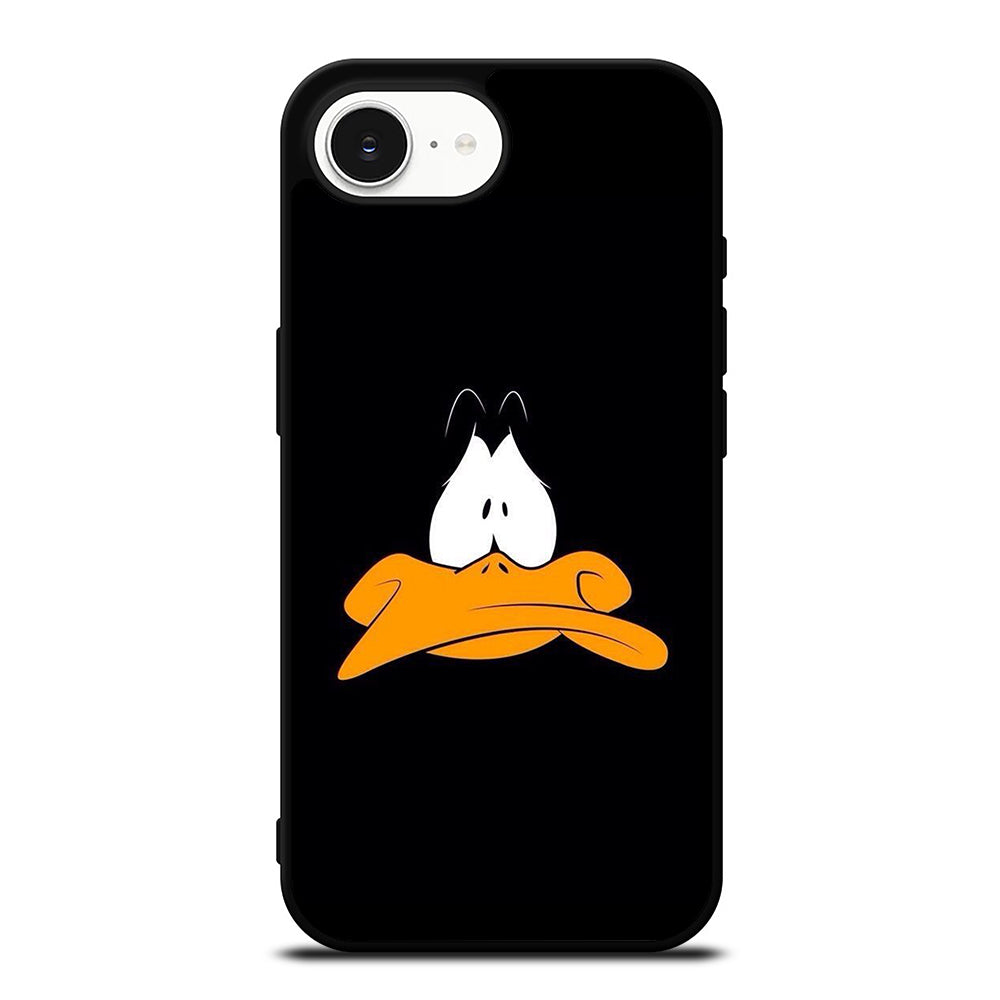 Donald Duck Sad Face iPhone 16e case black TPU silicone rubber protective cover by Casedear