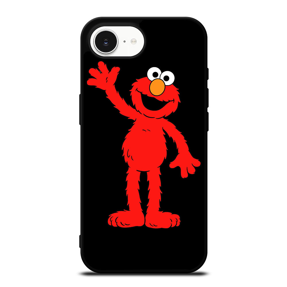 ELMO SAY HELLO iPhone 16e case black TPU silicone rubber protective cover by Casedear