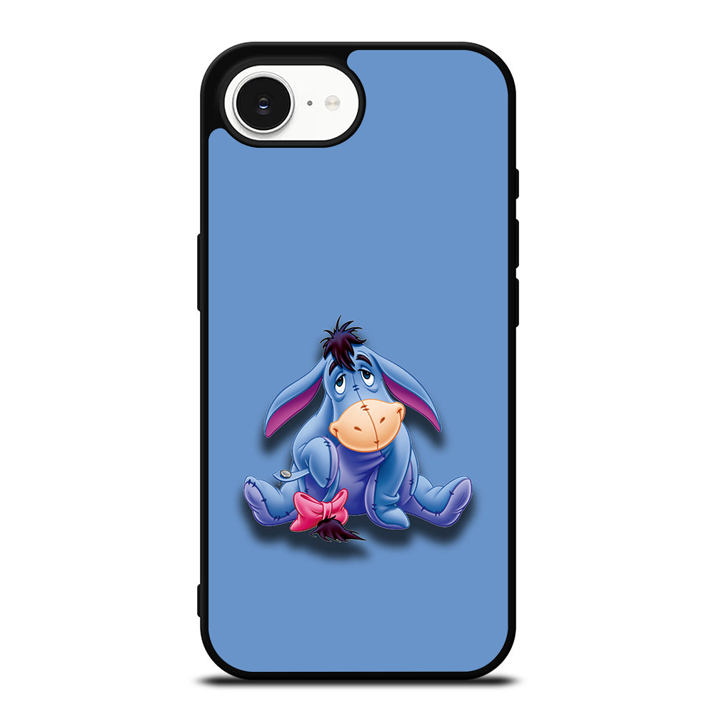 Eeyore Donkey iPhone 16e case black TPU silicone rubber protective cover by Casedear