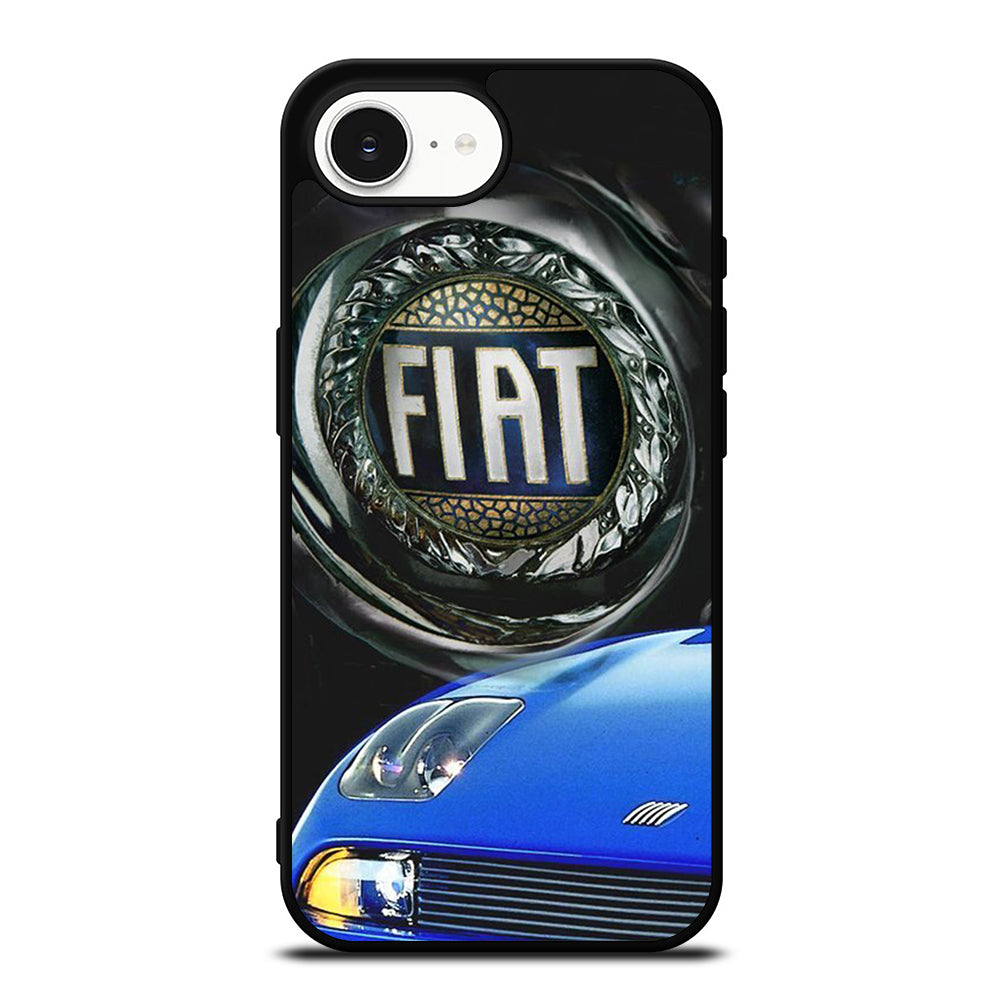 FIAT DESIGN iPhone 16e case black TPU silicone rubber protective cover by Casedear